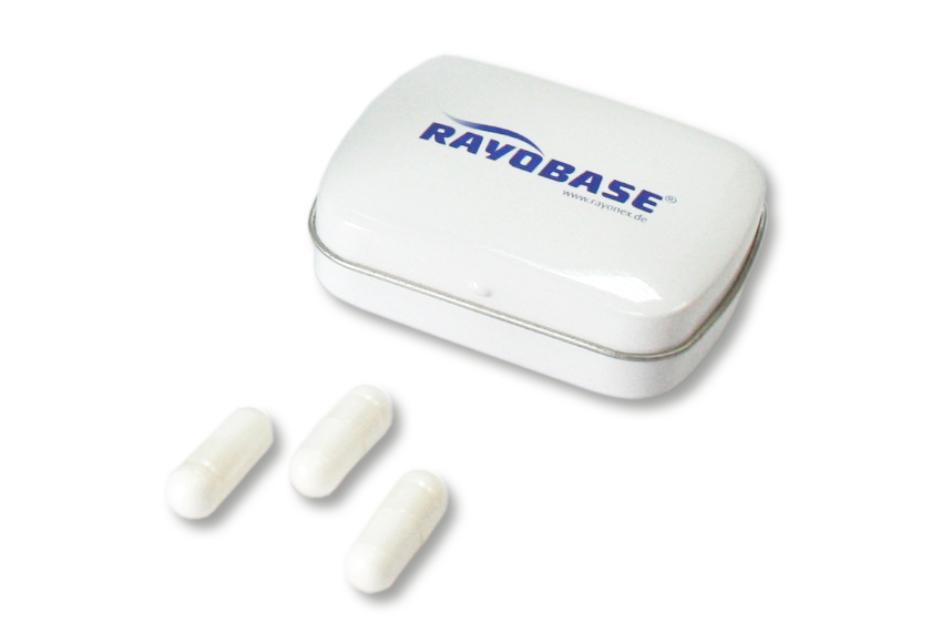 レヨベースカプセルのふた付き容器 | Klappdose Rayobase®